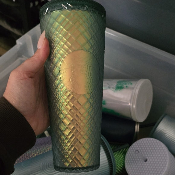 Starbucks Textured Tumblers in Green, Pink, and Silver - Picture 10 of 16
